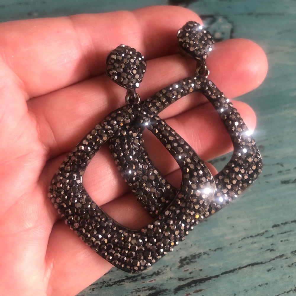 Marcasite hoop earrings
